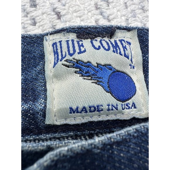 Blue Comet Shorts 31 Blue Jean Denim Jorts Raw Hems Wide Leg Vintage Adult Mens - Picture 4 of 16